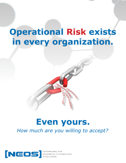 Operational Risk exists in every organization. Even yours.
