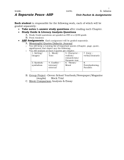 There are THREE Assignments for Ellen Foster, each will be graded