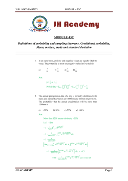 MODULE-13C Definitions of probability and sampling