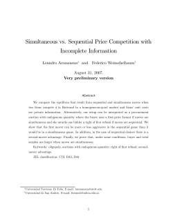 Simultaneous vs. Sequential Price Competition with Incomplete