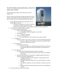 Tip of the Week, Downwind tactics &ndash;that first move July 16 2013