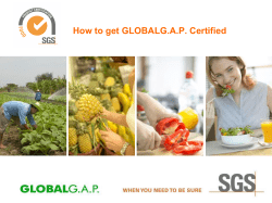 How to get GLOBALG.A.P. Certified - Report from a Certification Body