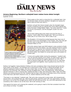 Armory Beginning: Northern volleyball team makes home debut