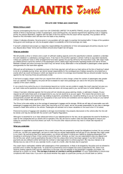 PRIVATE HIRE TERMS AND CONDITIONS Before