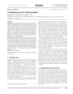 Crowdsourcing for bioinformatics