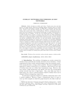 OVERLAY NETWORKS FOR WIRELESS AD HOC