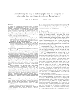 Characterizing the easy-to-find subgraphs from the viewpoint of
