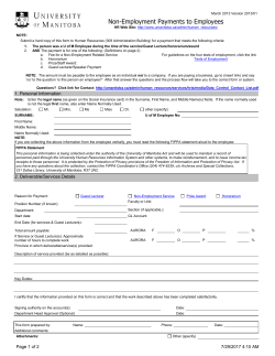 Financial Services - University of Manitoba