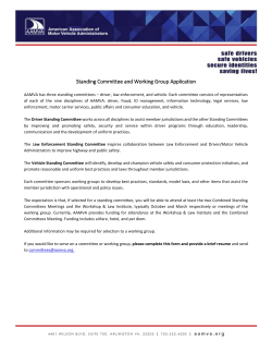 Standing Committee and Working Group Application