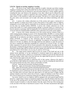 G.S. 20-154 Page 1 &sect; 20-154. Signals on starting, stopping or