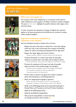 EHB Code for Players