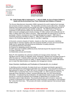 February 16, 2009 - Grocery Manufacturers Association