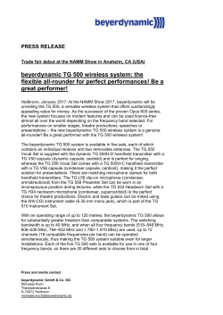 Presseinformation beyerdynamic