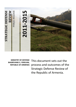 STRATEGIC DEFENSE REVIEW This document sets out the