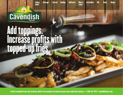 Add toppings. Increase profits with topped-up fries