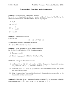 Characteristic Functions and Convergence