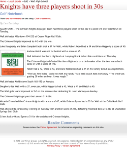 Knights have three players shoot in 30s