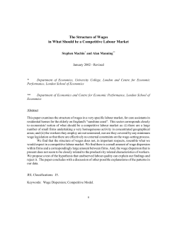 The Structure of Wages in What Should be a Competitive