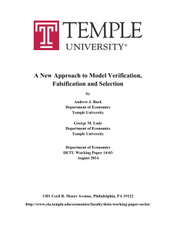 A New Approach to Model Verification