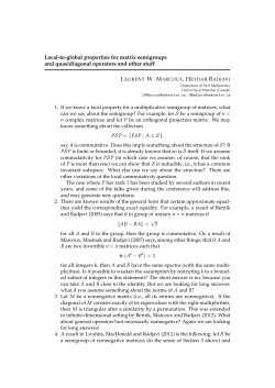 Local-to-global properties for matrix semigroups and