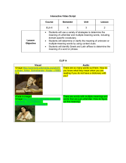 Interactive Video Script Course Semester Unit Lesson ELA 6 A 3 2