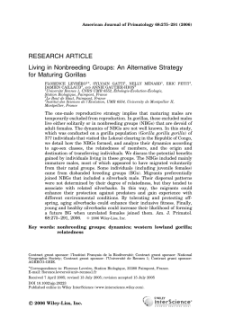 Living in nonbreeding groups: an alternative strategy for maturing
