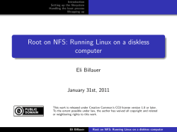 Root on NFS: Running Linux on a diskless computer
