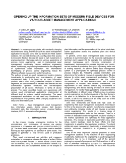 Opening Up the Information Sets of Modern Field Devices