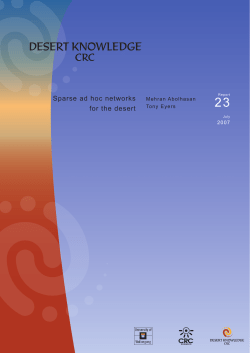Sparse ad hoc networks for the desert