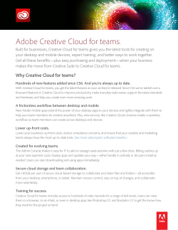 Adobe Creative Cloud for teams