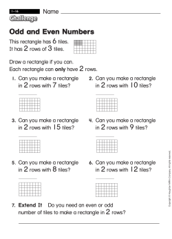 Odd and Even Numbers