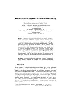 Computational Intelligence in Medical Decisions Making