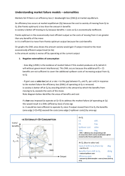 Understanding market failure models
