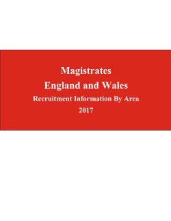 Magistrates` advisory committee: recruitment information