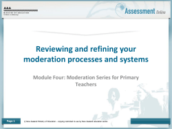 Reviewing and refining moderation