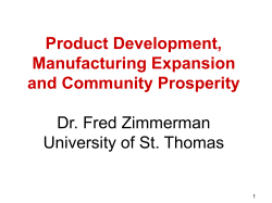 Product Development, Manufacturing
