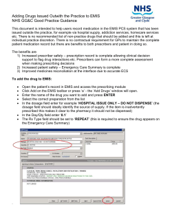Adding Hospital Issued Drugs