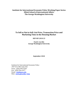 To Sell or Not to Sell: List Price, Transaction Price and Marketing