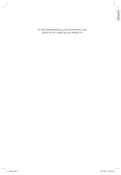 eu environmental and planning law aspects of large scale projects