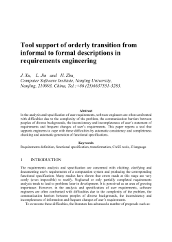 Tool Support of Orderly Transition from Informal to Formal