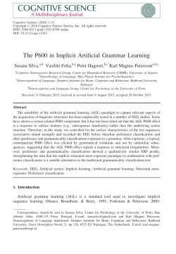 The P600 in Implicit Artificial Grammar Learning