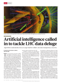 Artificial intelligence called in to tackle LHC data deluge