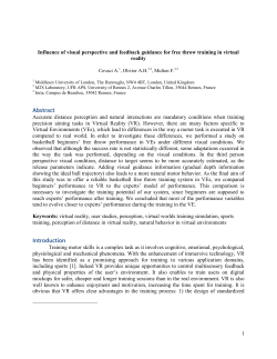 Influence of visual perspective and feedback guidance for free throw