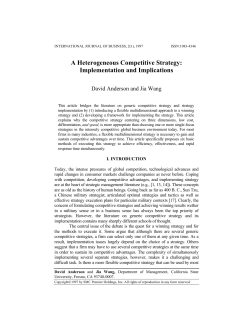 HOW TO GAIN MULTIDIMENSIONAL COMPETITIVE ADVANTAGE