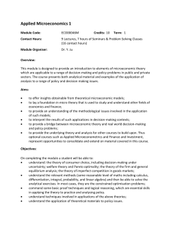 Applied Microeconomics 1