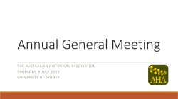 Powerpoint file - The Australian Historical Association