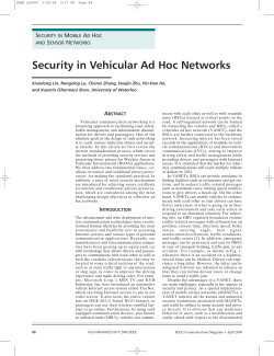 Security in Vehicular Ad Hoc Networks