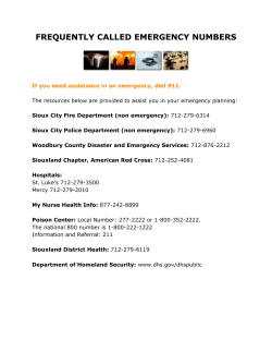frequently called emergency numbers