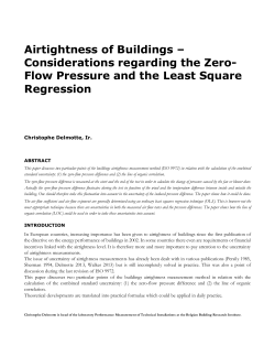 Airtightness of Buildings &ndash; Considerations regarding the Zero