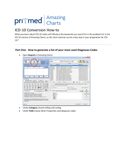 ICD-10 Conversion How-to
